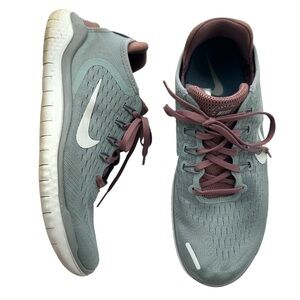 Nike Women's Free RN 2018 Mica Green & Dusty Rose Running Shoes Size 10
